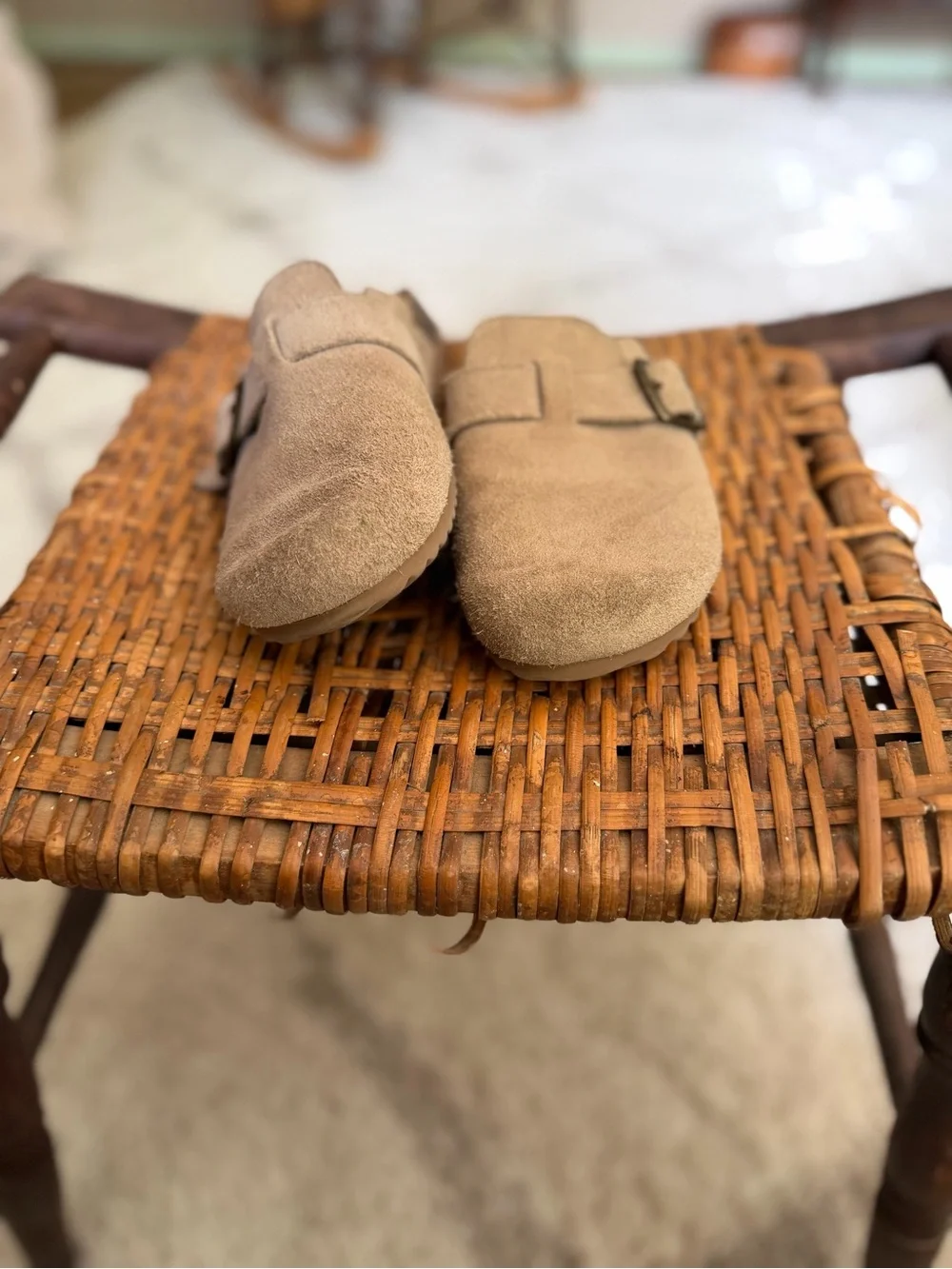Cat & Jack Tan Suede Moccasin Slip-On Kids Shoes